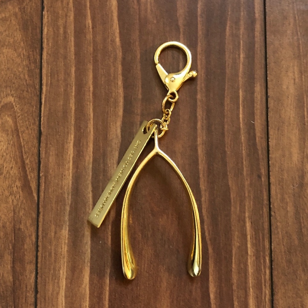 Anthropologie Wish Bone Keychain